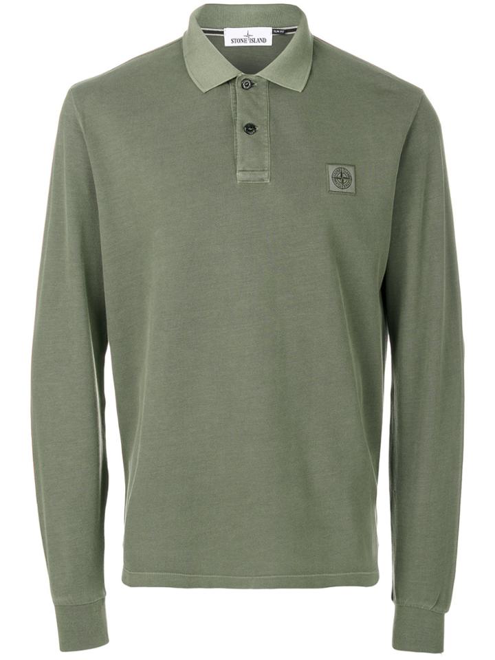 Stone Island Long Sleeve Polo Shirt - Green