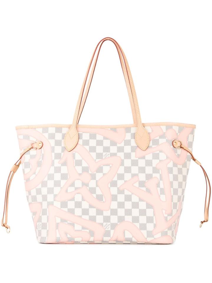 Louis Vuitton Pre-owned 2017 Neverfull Mm Tote - White, Pink