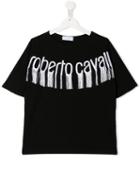 Roberto Cavalli Junior Logo Print T-shirt - Black
