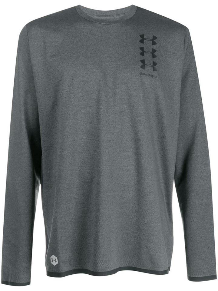 Palm Angels X Under Armour Recovery Longsleeved T-shirt - Grey
