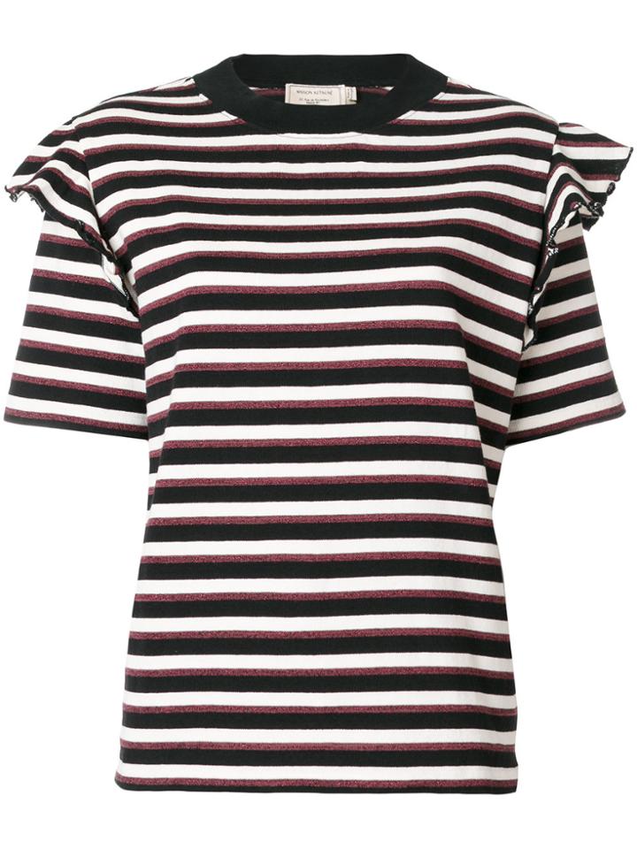 Maison Kitsuné Flounced Top - Black