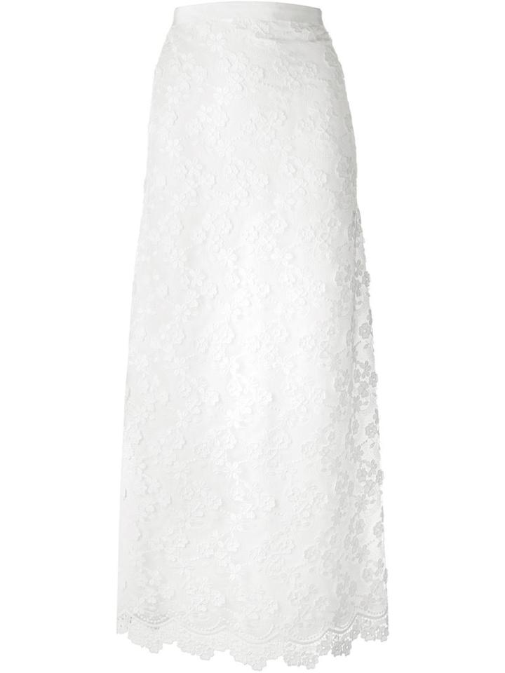 Giamba Floral Embroidered Maxi Skirt