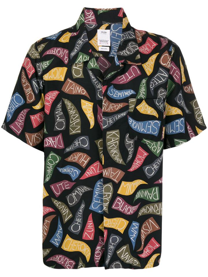 Visvim Pennants Print Shirt - Black