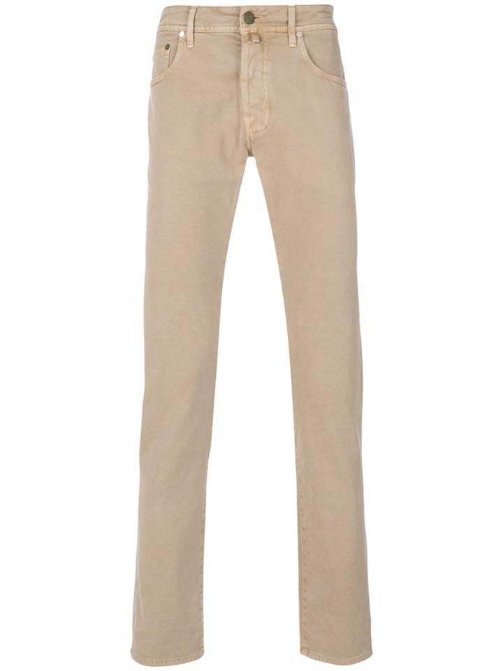 Jacob Cohen Straight Leg Trousers - Nude & Neutrals