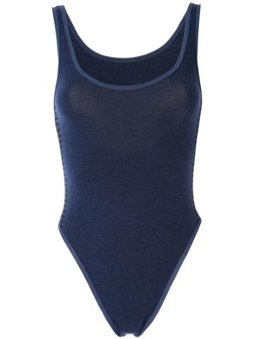 Nagnata Nami Side Stripe Leotard - Blue