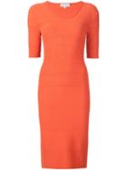 Narciso Rodriguez Mid Bodycon Dress, Women's, Size: 44, Yellow/orange, Viscose/polyester