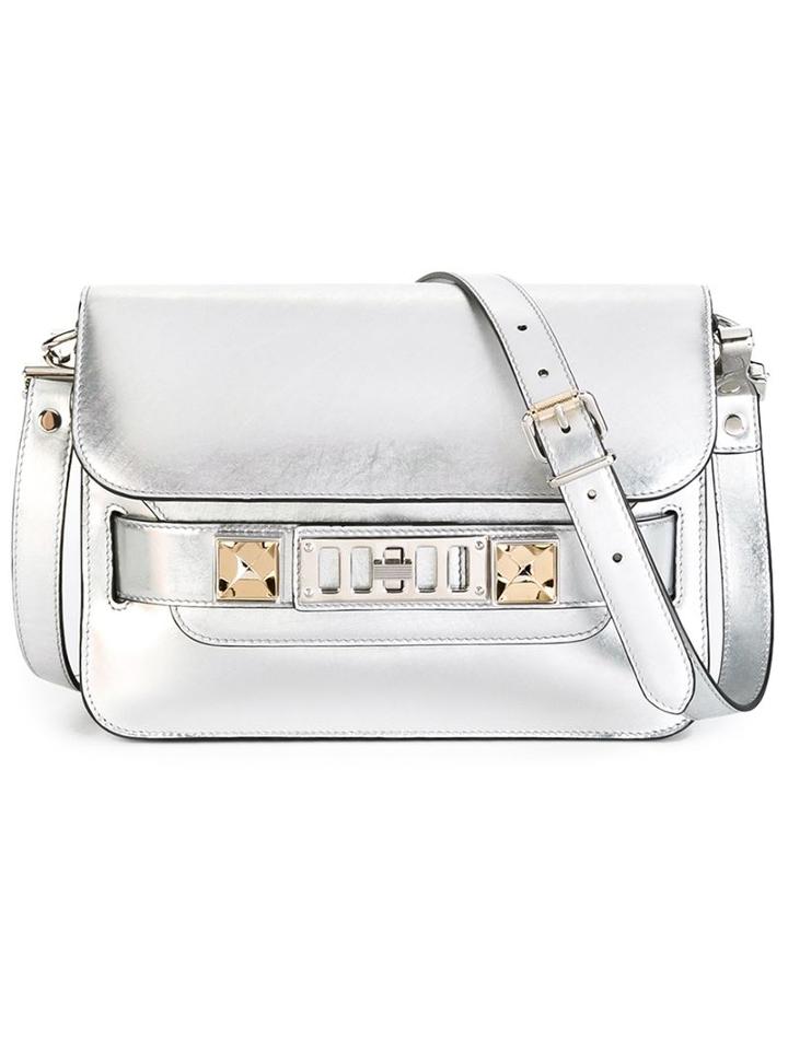 Proenza Schouler Mini Ps11 Shoulder Bag, Women's, Grey, Leather