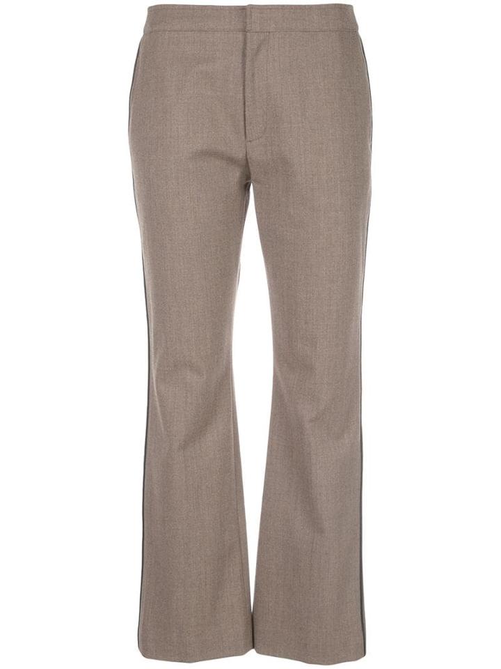 Adeam Stripe Detail Tailored Trousers - Brown