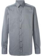Dolce & Gabbana Pinstriped Shirt, Men's, Size: 41, Black, Cotton