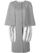 Fendi Fur Pocket Coat - Grey