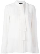 Proenza Schouler Crepe Tie Blouse, Women's, Size: 8, White, Acetate/viscose
