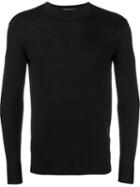 Transit Crew Neck Pullover, Men's, Size: Large, Black, Virgin Wool