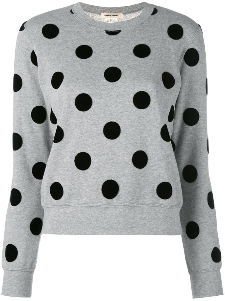 Comme Des Garçons - Polka Dot Sweater - Women - Cotton/nylon - S, Women's, Grey, Cotton/nylon