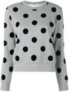 Comme Des Garçons - Polka Dot Sweater - Women - Cotton/nylon - S, Women's, Grey, Cotton/nylon