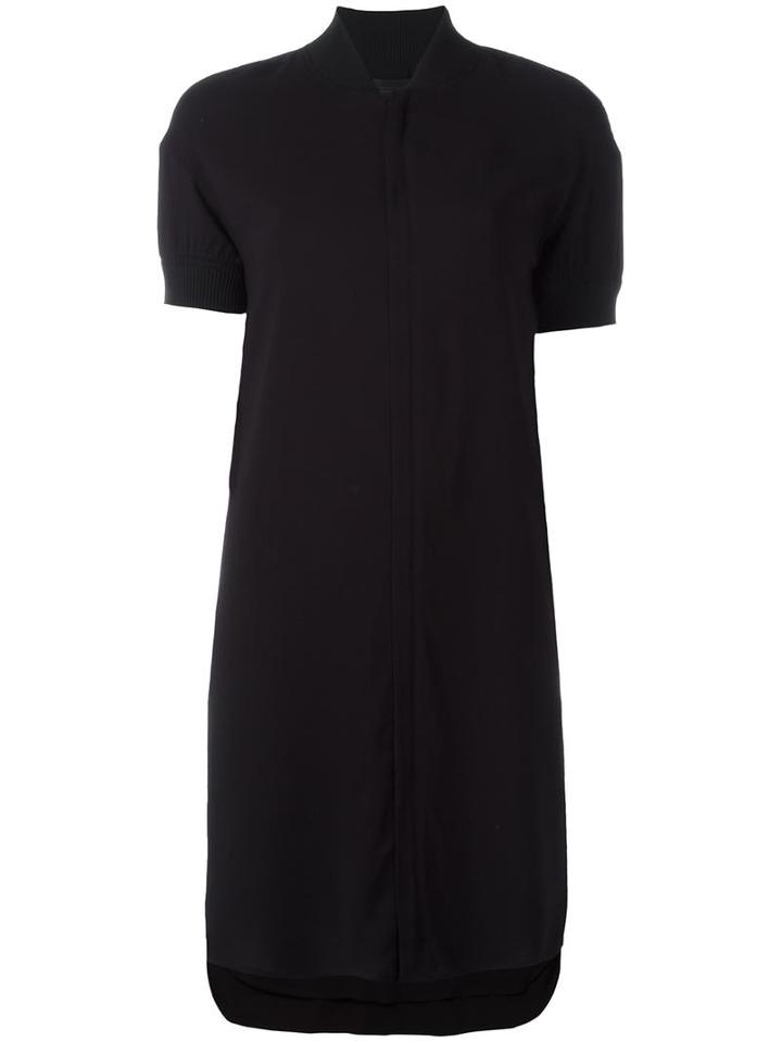 Diesel Black Gold Ribbed Trim Shift Dress, Women's, Size: 40, Rayon/spandex/elastane/polyester