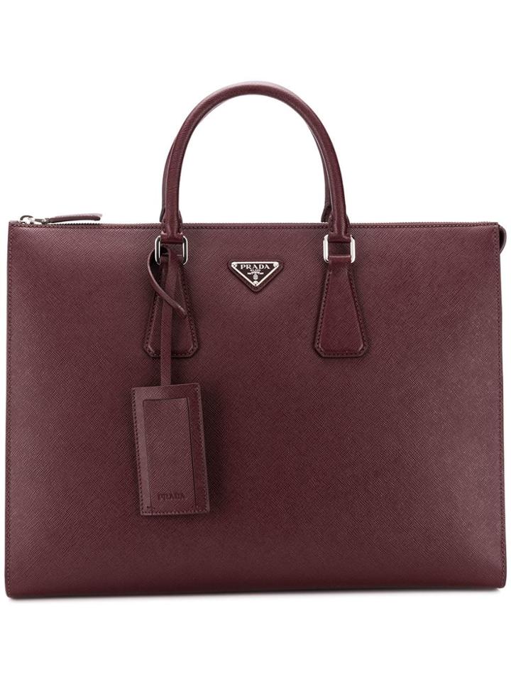 Prada Saffiano Tote Bag - Red