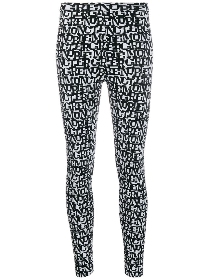 Moncler Grenoble All Over Logo Leggings - Black