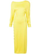 Paco Rabanne Asymmetric Side Slit Dress - Yellow & Orange