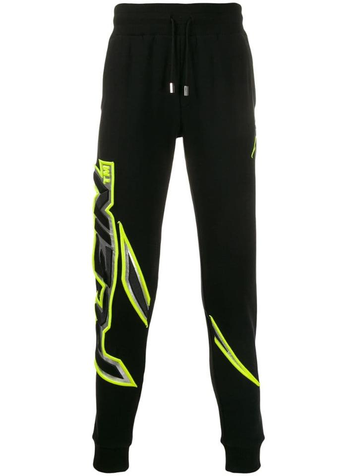 Philipp Plein Neon Printed Track Pants - Black