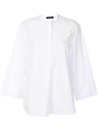 Antonelli Round Neck Cut-out Detail Shirt - White