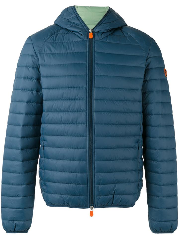 Save The Duck Hooded Padded Jacket, Men's, Size: Xl, Blue, Polyester/nylon