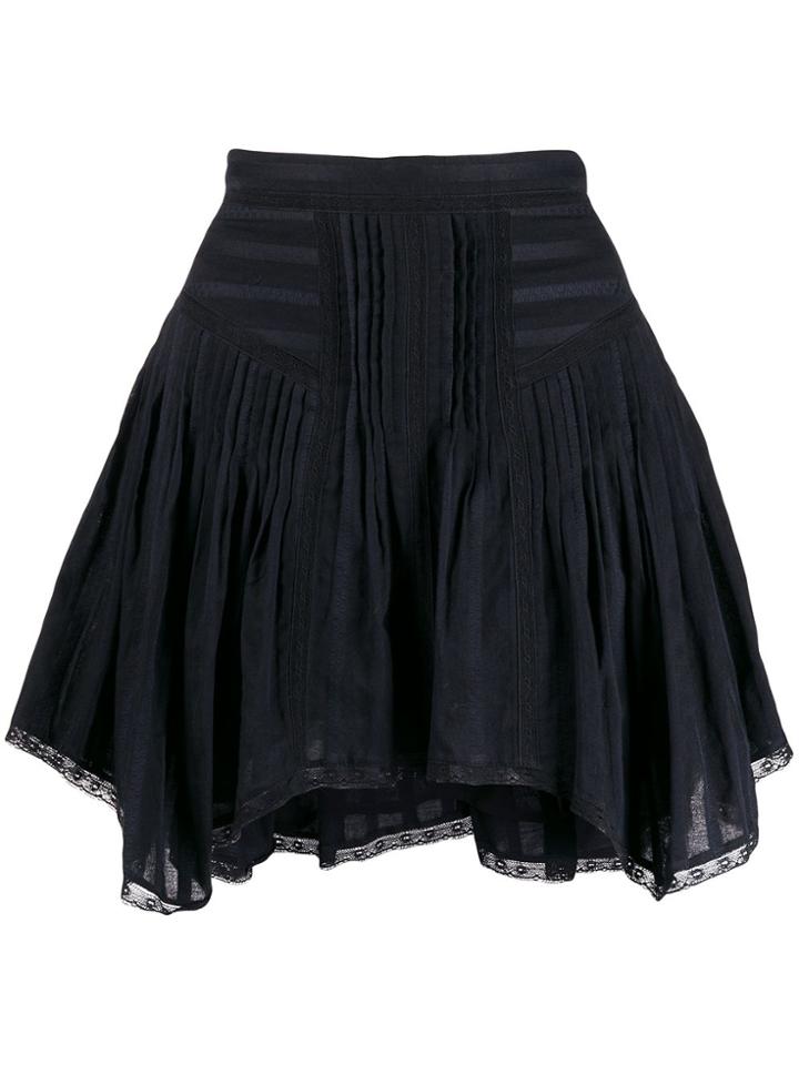 Isabel Marant Étoile Prandali Lace Trim Skirt - Black