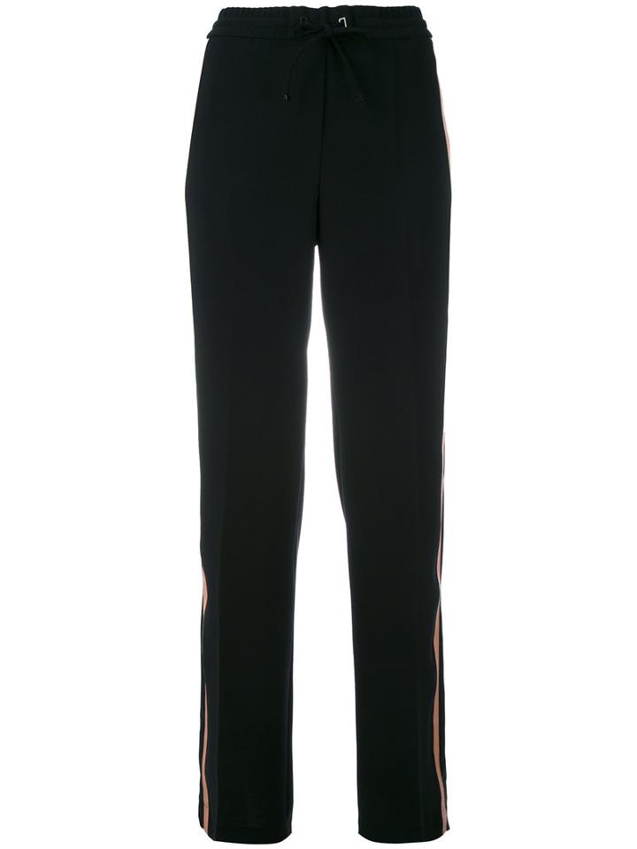Luisa Cerano Side Stripe Track Pants, Women's, Size: 40, Black, Polyester
