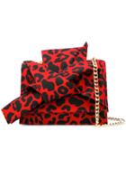 No21 Leopard Print Abstract Bow Cross-body Bag - Black