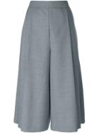 Thom Browne Wide Leg Cropped Trousers - Grey
