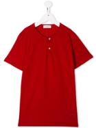 Paolo Pecora Kids Teen Buttoned Collar T-shirt - Red