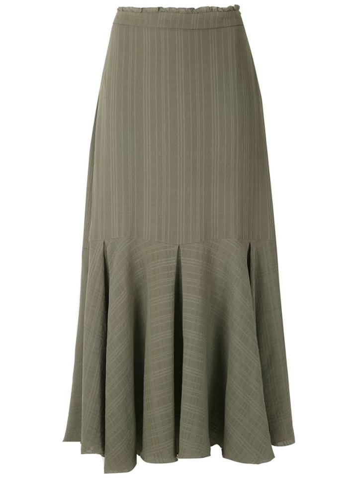 Magrella Midi Pleated Skirt - Green