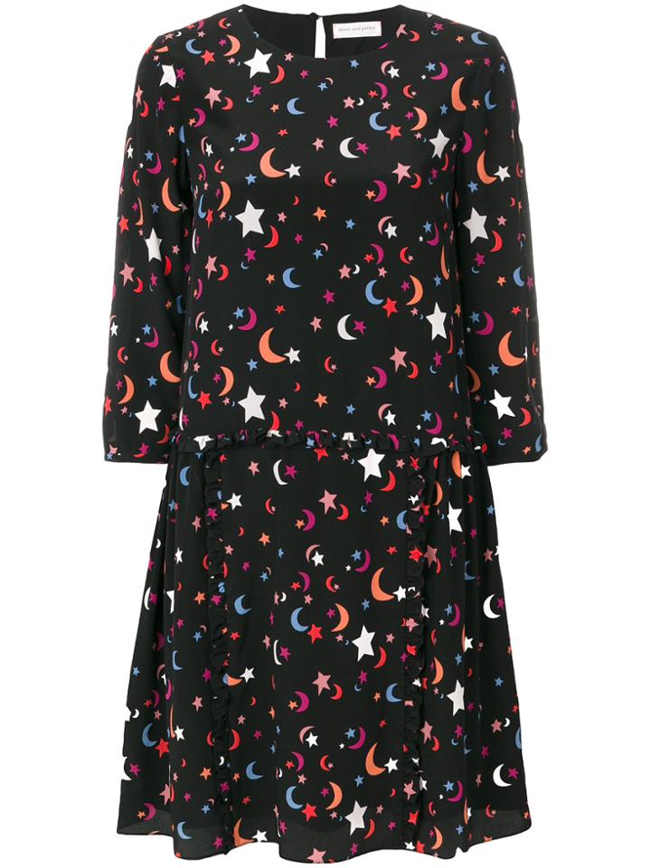 Chinti & Parker Midnight Printed Dress - Black