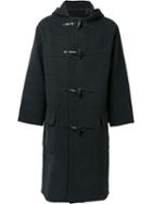 H Beauty & Youth Single Breasted Duffle Coat, Men's, Size: Small, Grey, Wool