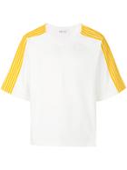 Dima Leu Yellow Striped Sleeve T-shirt - White
