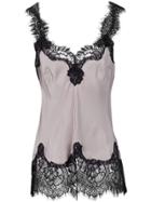 Gold Hawk Longline Lace Cami - Grey