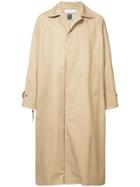 Facetasm Oversized Single Breasted Coat - Brown