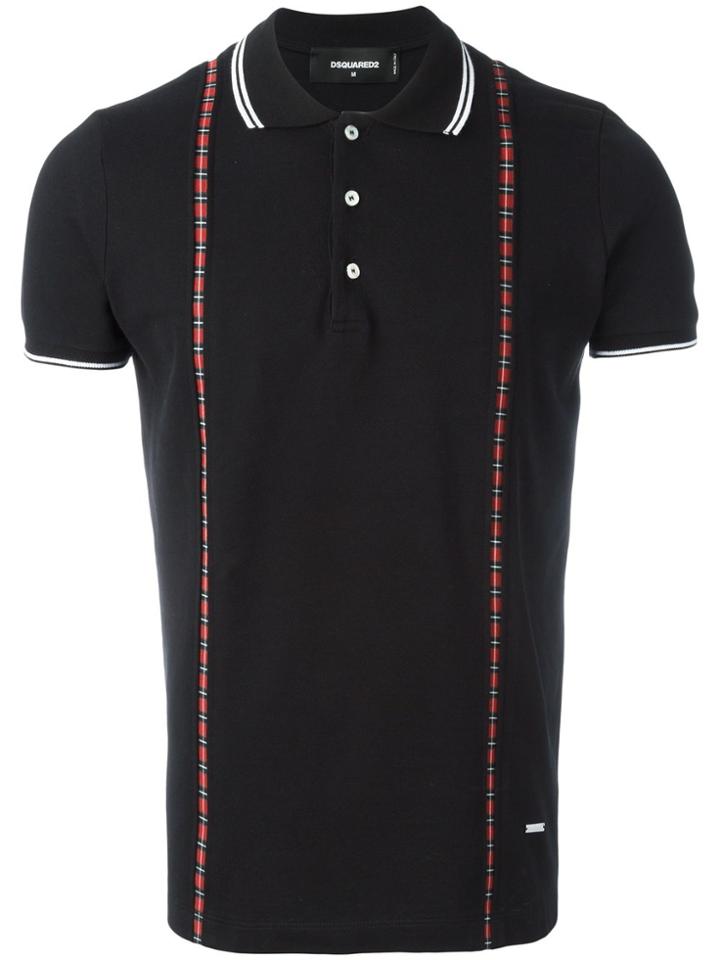 Dsquared2 Brace Effect Polo Shirt - Black