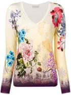 Etro Paisley & Flower Knit Sweater - White