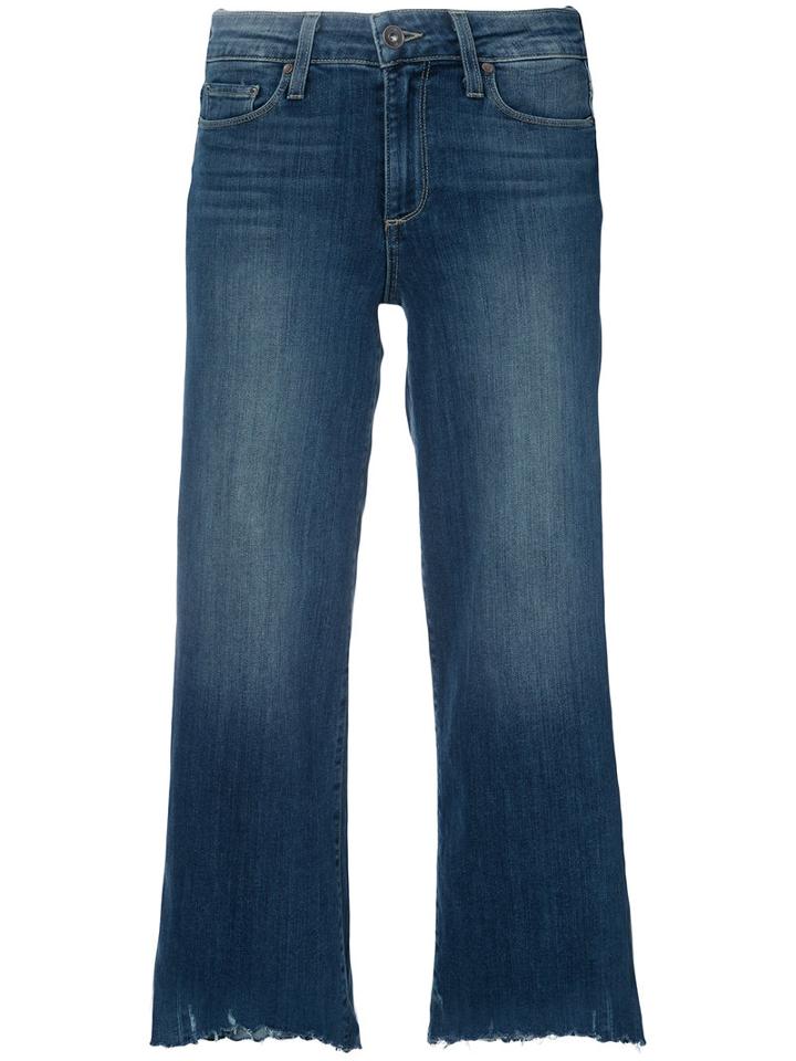 Paige - River Wide Leg Crop Jeans - Women - Cotton/spandex/elastane - 26, Blue, Cotton/spandex/elastane