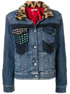 Miu Miu Contrast-collar Denim Jacket - Blue