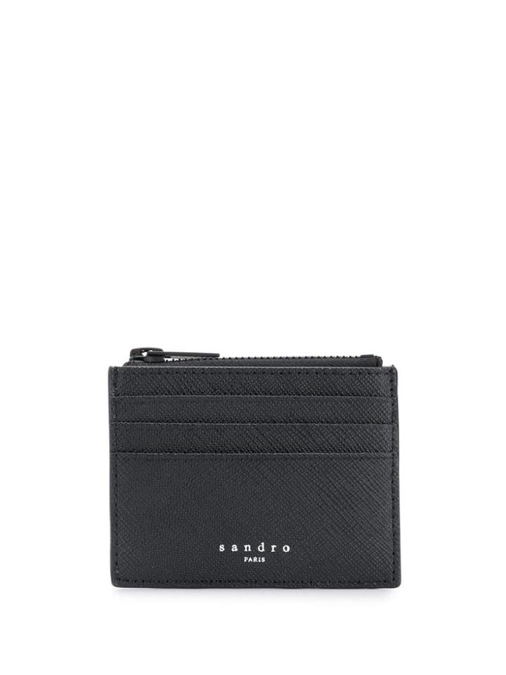 Sandro Paris Top Zipped Wallet - Black