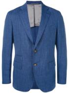 Eleventy Two Button Blazer, Men's, Size: 50, Blue, Silk/linen/flax/virgin Wool/cupro