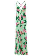 Isolda Floral Print Silk Dress, Women's, Size: 36, Green, Silk