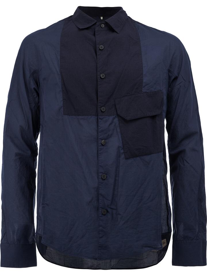 Ziggy Chen Slit Sides Shirt - Blue