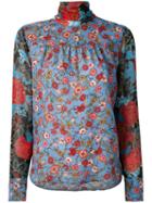 See By Chloé - Dream Print Neck Tie Blouse - Women - Silk/viscose - 38, Blue, Silk/viscose