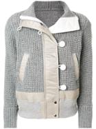 Sacai Knitted Detail Jacket - Grey