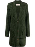 Gentry Portofino Chunky Knit Cardigan - Green