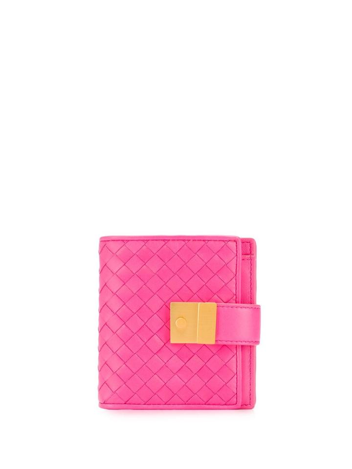 Bottega Veneta French Wallet - Pink