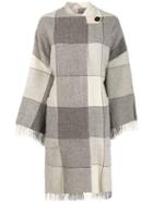 Jil Sander Checked Tassel Coat - Neutrals