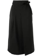 Rochas Wrap Midi Skirt - Black